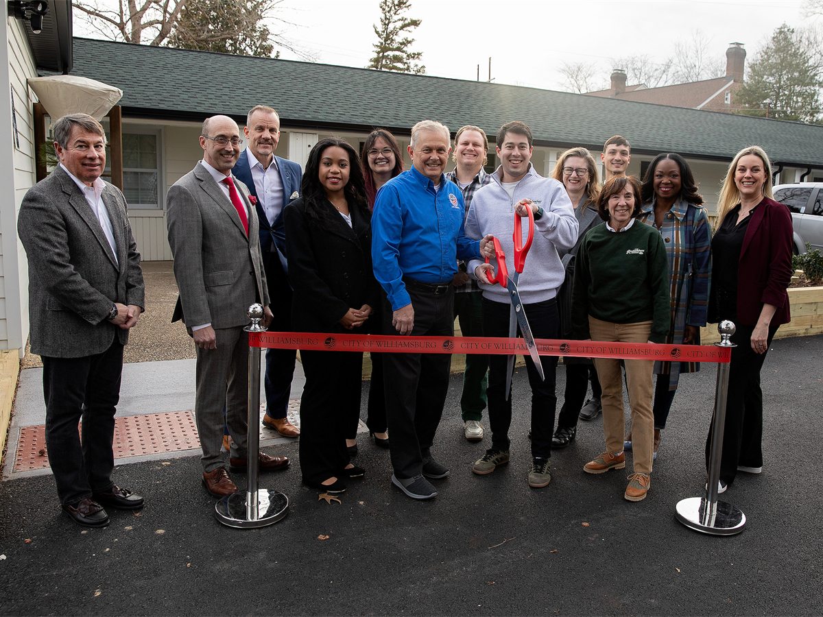 A ribbon cutting with local partners
